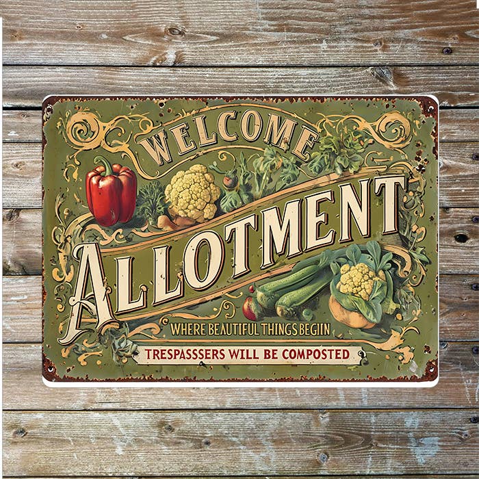 Welcome ALLOTMENT Garden | Metal Sign Plaque