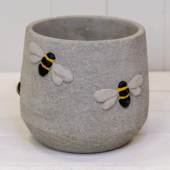 Beautiful Cement Bee Decorated Planter
