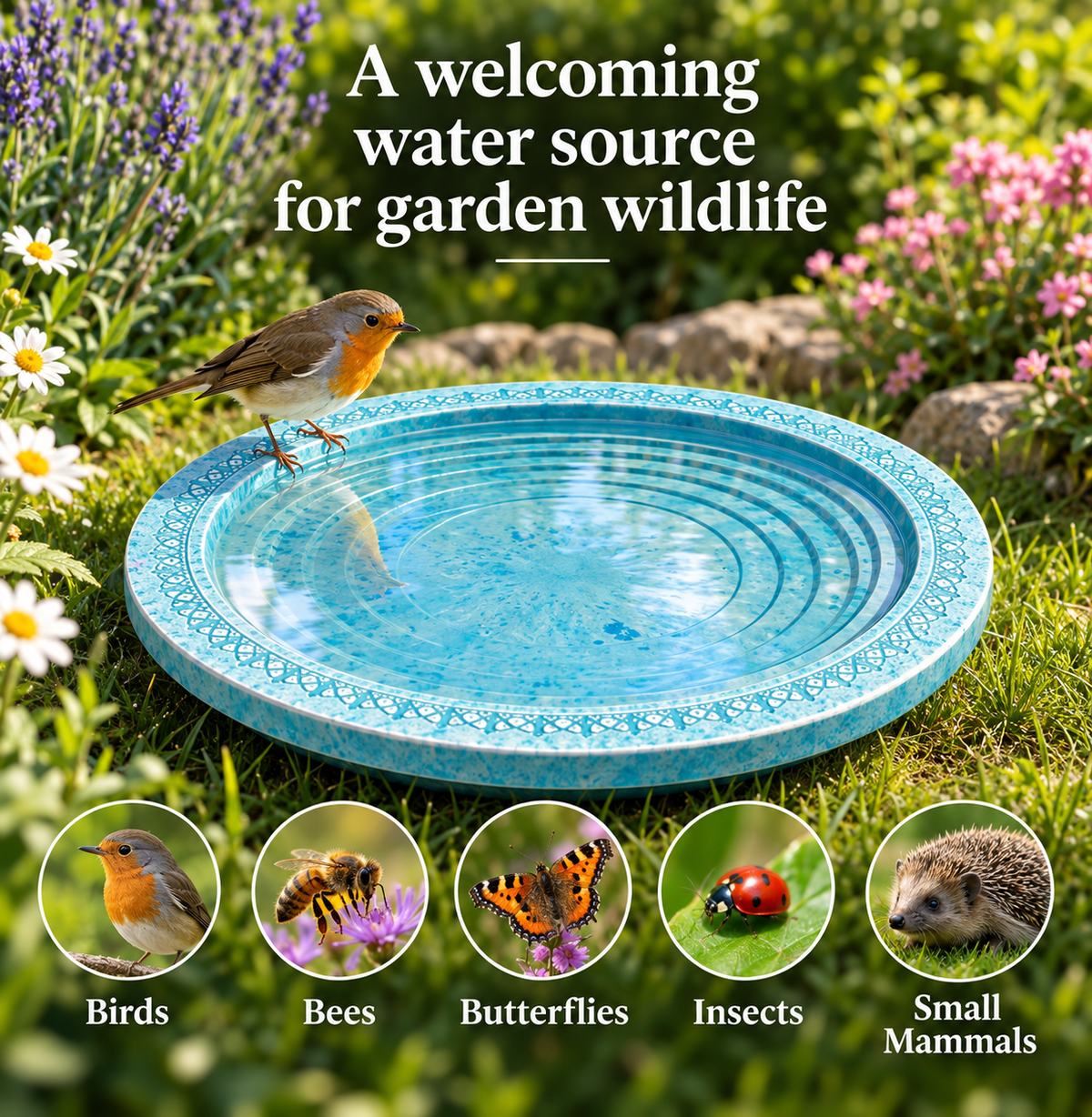 Blue Haven Oasis Small Bird Bath And Drinker - New Product