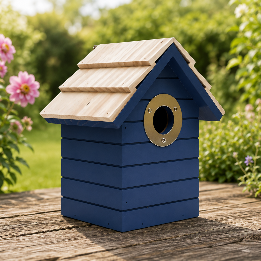 Henry Bell Wooden Beach Hut Style Nest Box - 2 colours available