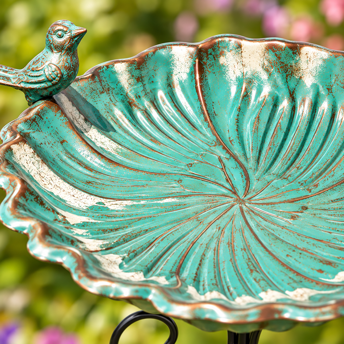 Elegance Small Bird Bath and Drinker on stand