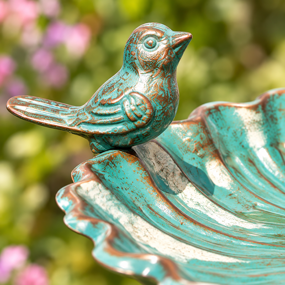 Elegance Small Bird Bath and Drinker on stand
