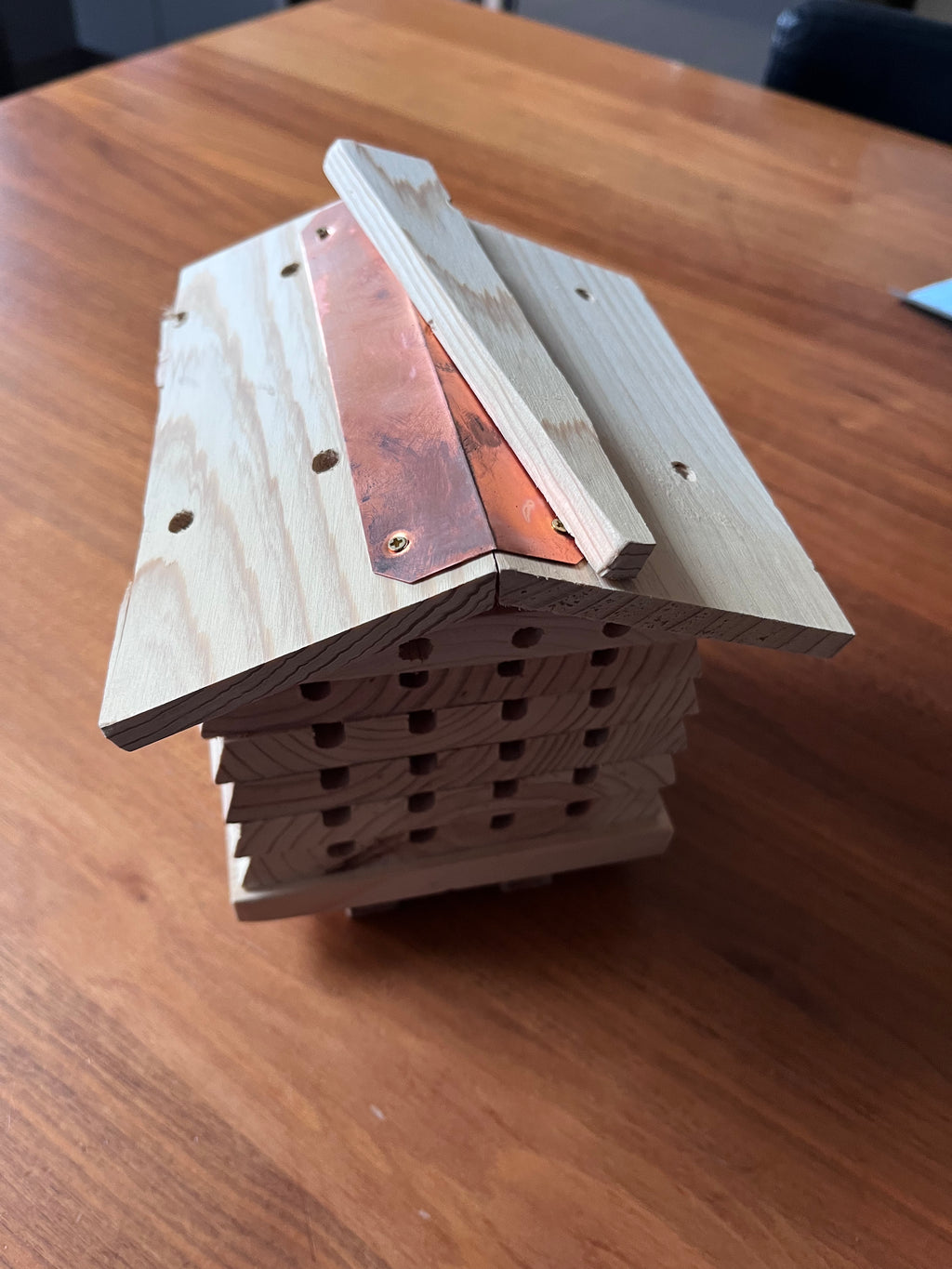 Solitary Bee Hive With Bee Tube Brush - Damage to Roof
